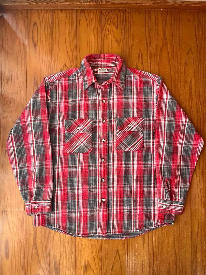 90s Five Brother L MADE in USAヘビーネルシャツ