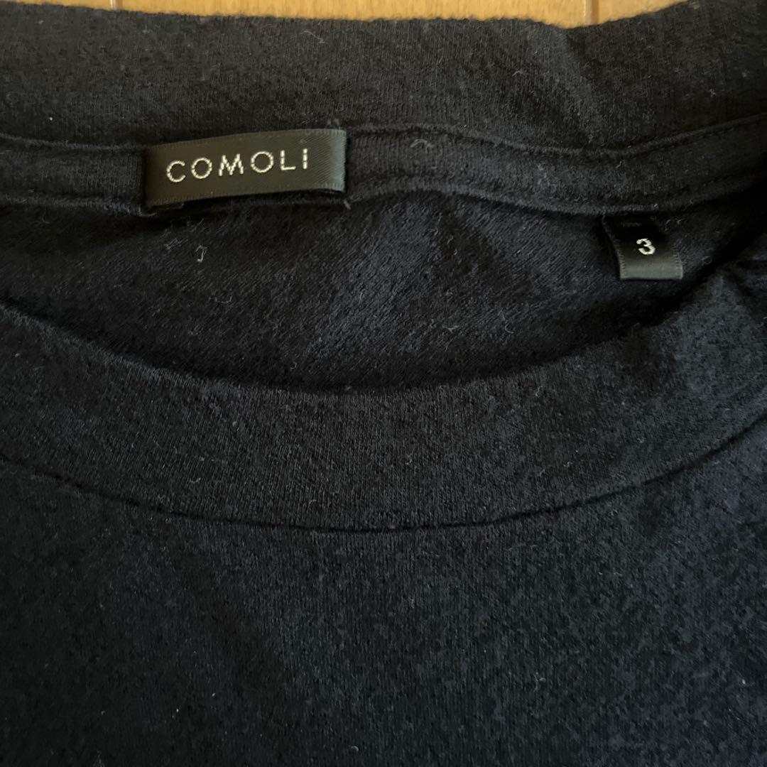 ヤ*リ様 comoli 20aw ウール天竺 長袖クルー　ネイビー　サイズ3