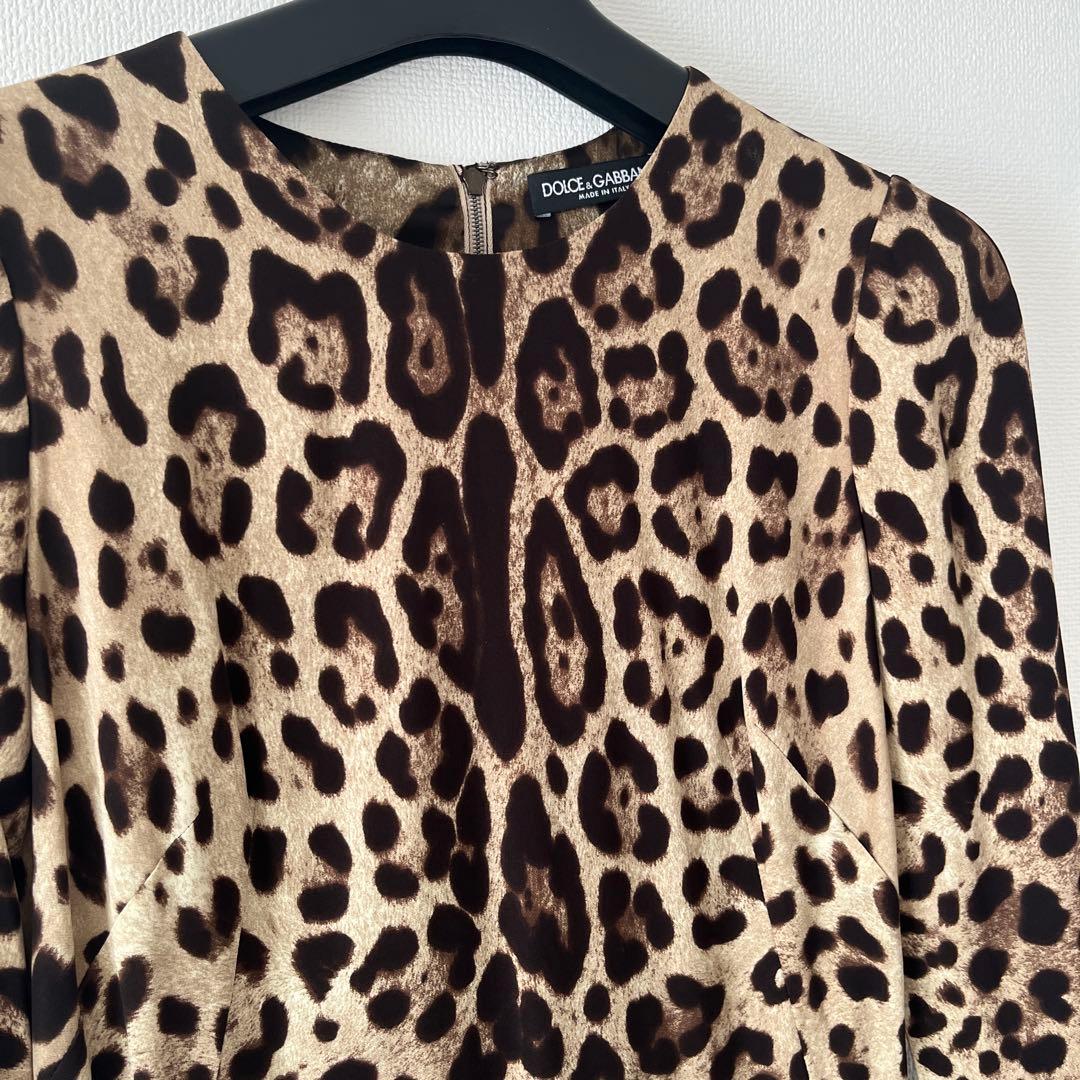Dolce & Gabbana ヒョウ柄タイトワンピース38