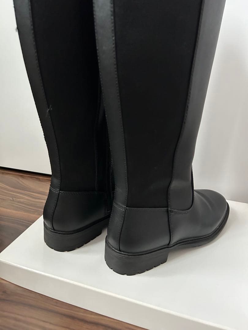 COACH 黒 フランクリン ライディング ロングブーツ ゴールド金具 24cm