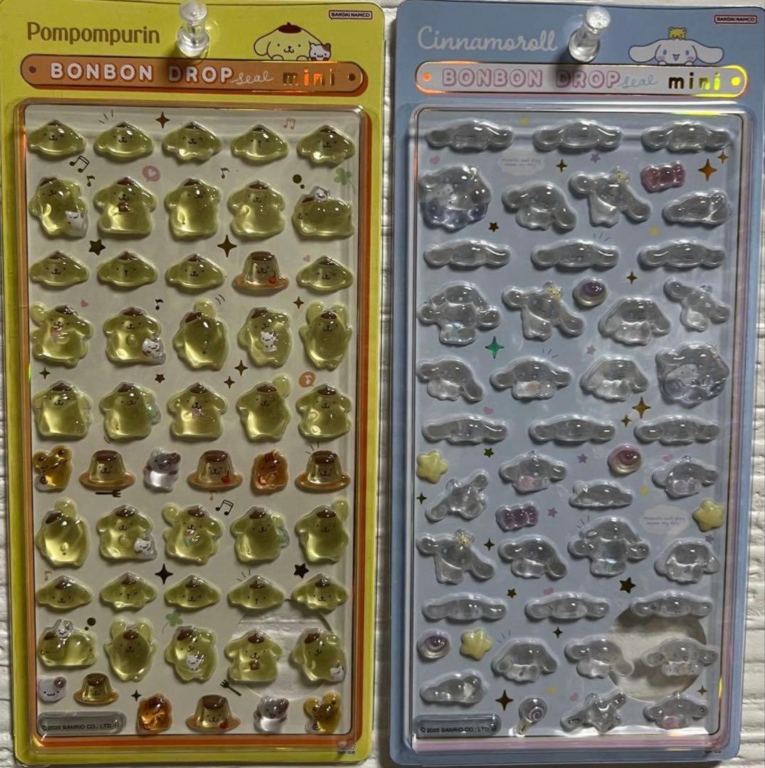 【마나미‪♔໊】サンリオボンボンドロップシールミニ　全8種 （コンプリート）
