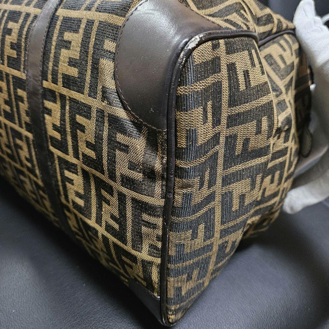 【良品】FENDI フェンディ ボストンバッグ FFズッカ 旅行用 ヴィンテージ