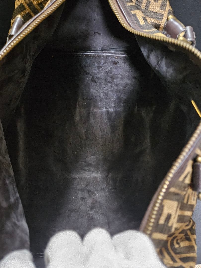 【良品】FENDI フェンディ ボストンバッグ FFズッカ 旅行用 ヴィンテージ