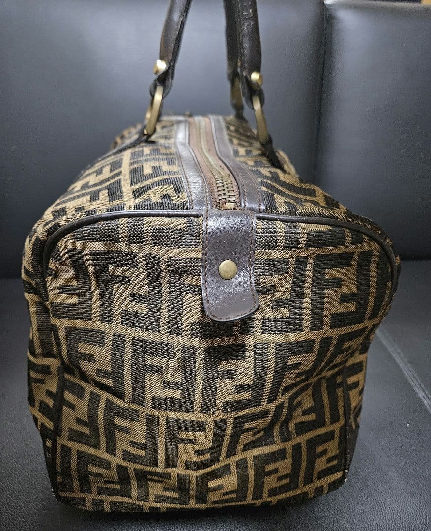 【良品】FENDI フェンディ ボストンバッグ FFズッカ 旅行用 ヴィンテージ