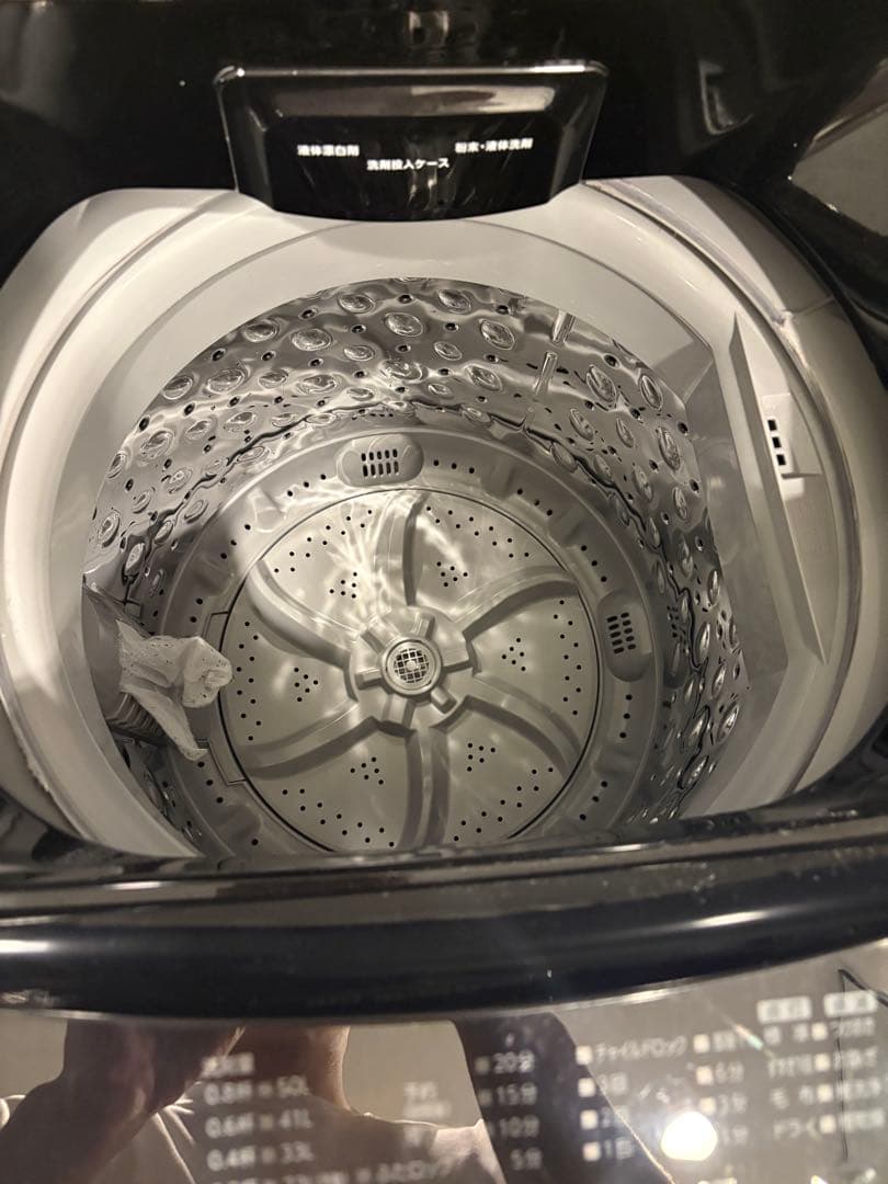 Hisenseブラック縦型洗濯機本体