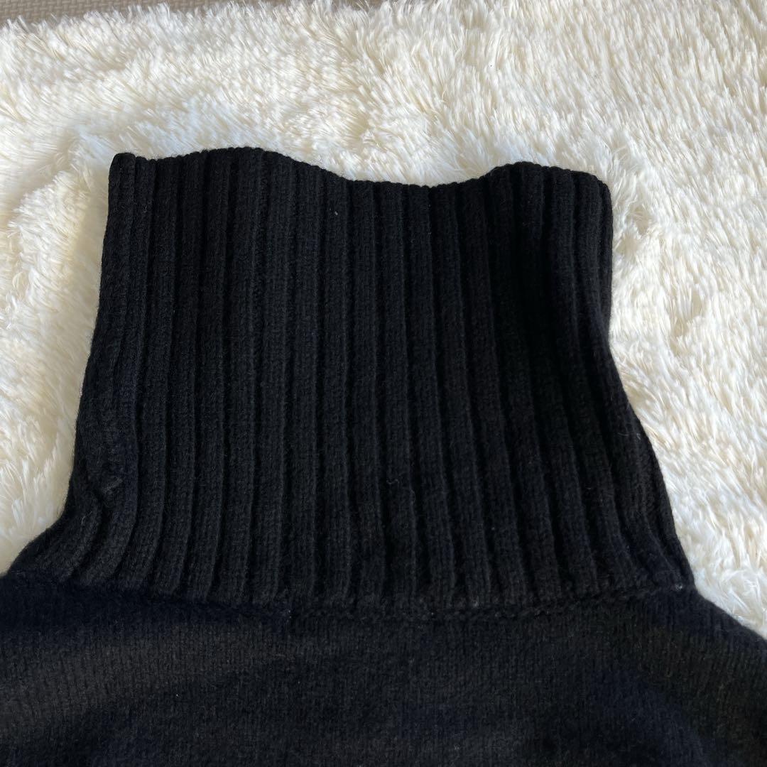 美品　Spick&Span カシミヤウールタートルプルオーバー　ブラック　日本製