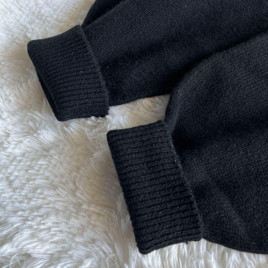 美品　Spick&Span カシミヤウールタートルプルオーバー　ブラック　日本製