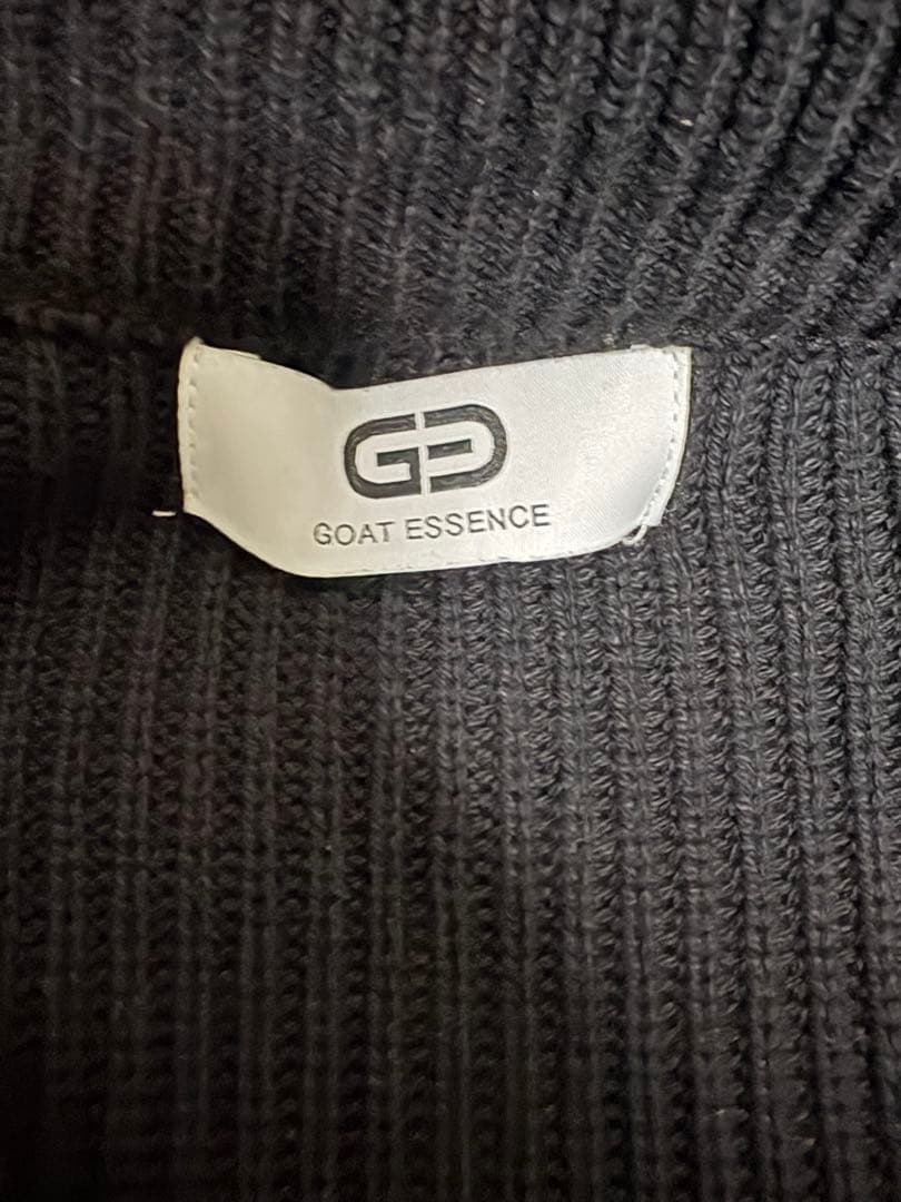 goat essence ドライバーズニット　ダブルシップ　変形ニット　黒