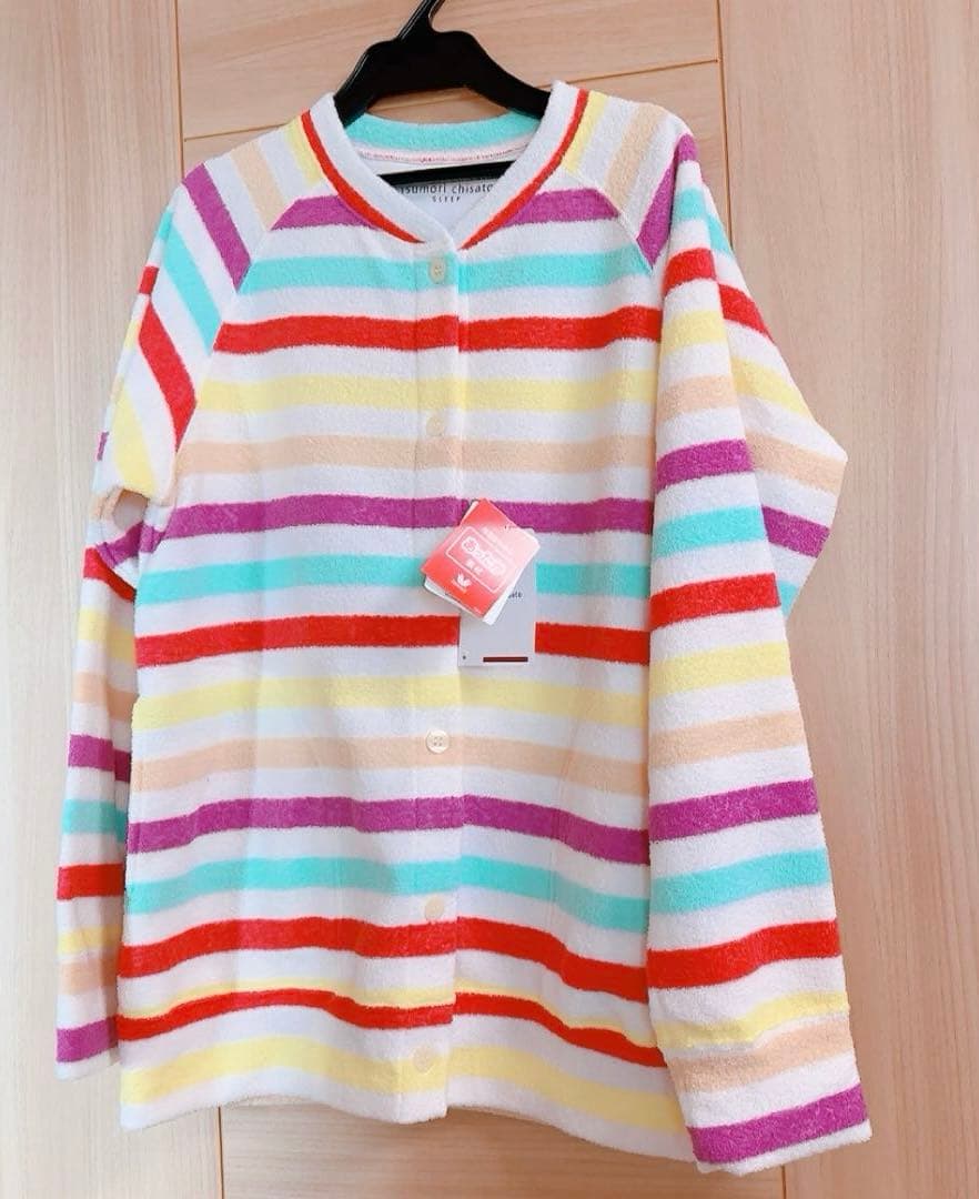 ツモリチサトパジャマ　ルームウェア あったかパイル素材　裏起毛　前開き　ワコール