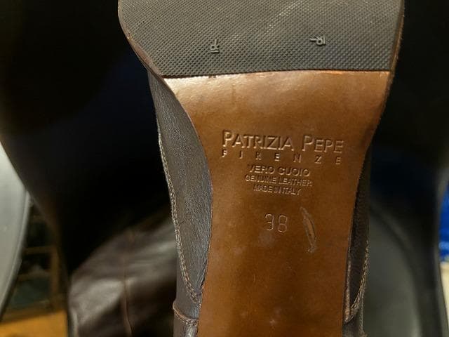 @*a様 PATRIZIA PEPE・イタリア製・本革茶ブーツ・25cm