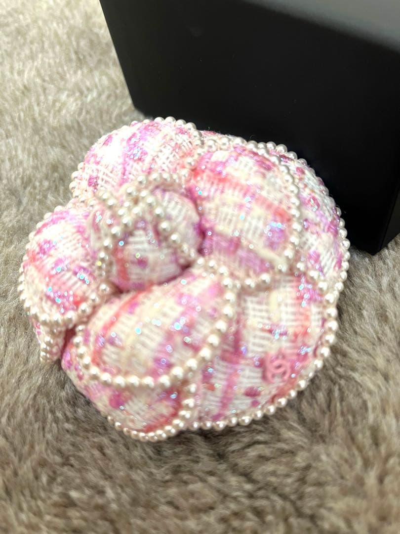 Aria_Vintage 　CHANEL コサージュ　ツイードピンク