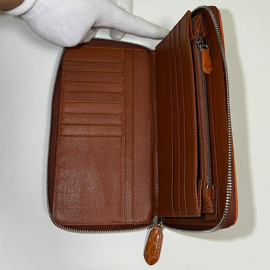 ★特別セール【新品・未使用】★大容量　クロコダイル 長財布 シャムワニ