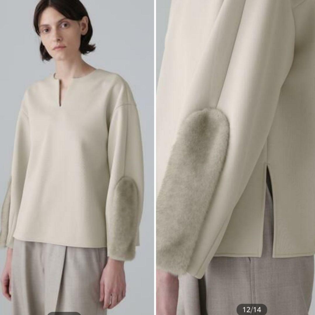 美品●アドーアADORE●フェイクファーラインジャージーカットソールフィル