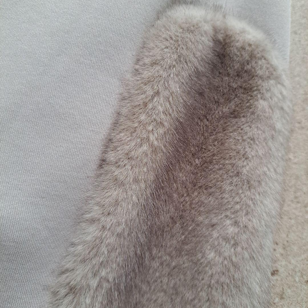 美品●アドーアADORE●フェイクファーラインジャージーカットソールフィル