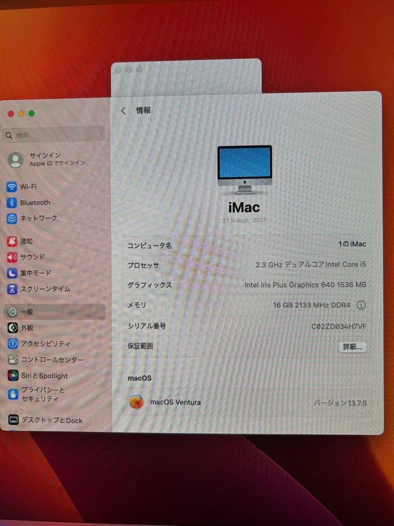 セール！Apple iMac 21.5インチ (A1418) 16g 1TB