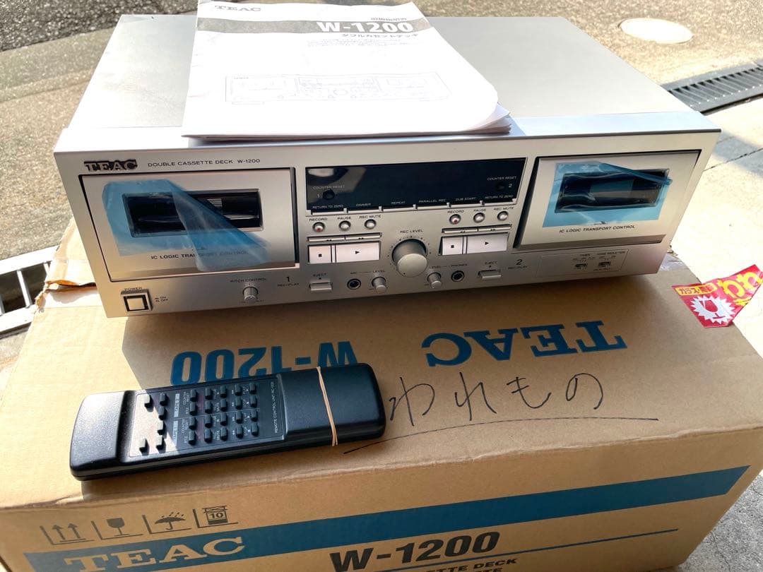 TEAC Wカセットデッキ 取説、リモコン、外箱付