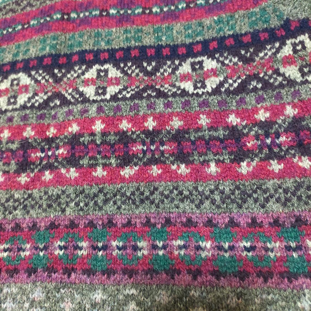 未使用品　Jamieson's　フェアアイル柄　ニットベスト　М