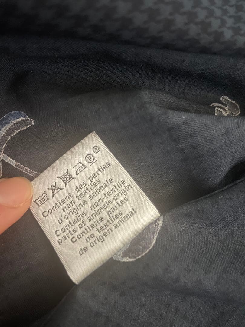 Bamiki  HERMES ダークブルー プリントシャツ