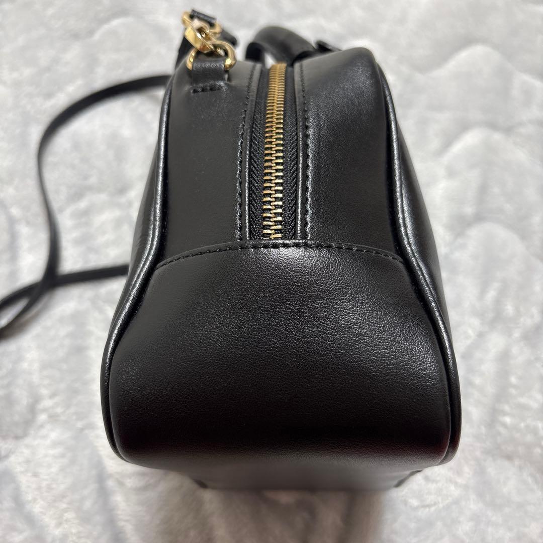 クリスチャンヴィラ　2way スクエアバッグ　ミニボストンバッグ　ブラック