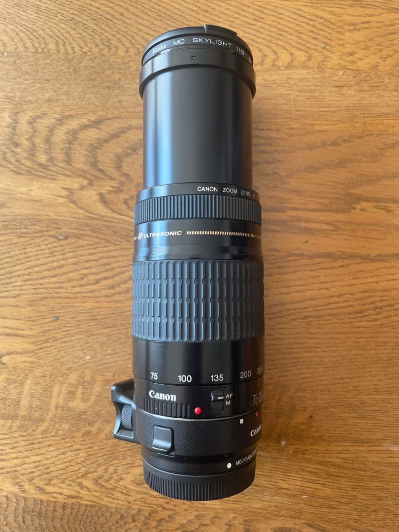 Canon EF 75-300mm レンズ　マウントアダプターEF-EOSM付