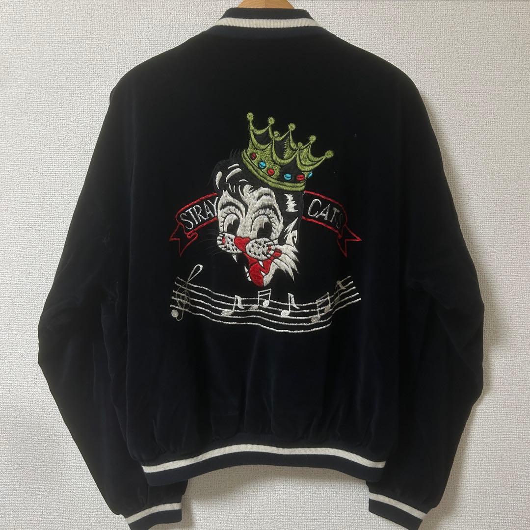 希少 90s ストレイキャッツ 別珍ボディ 豪華刺繍スカジャン