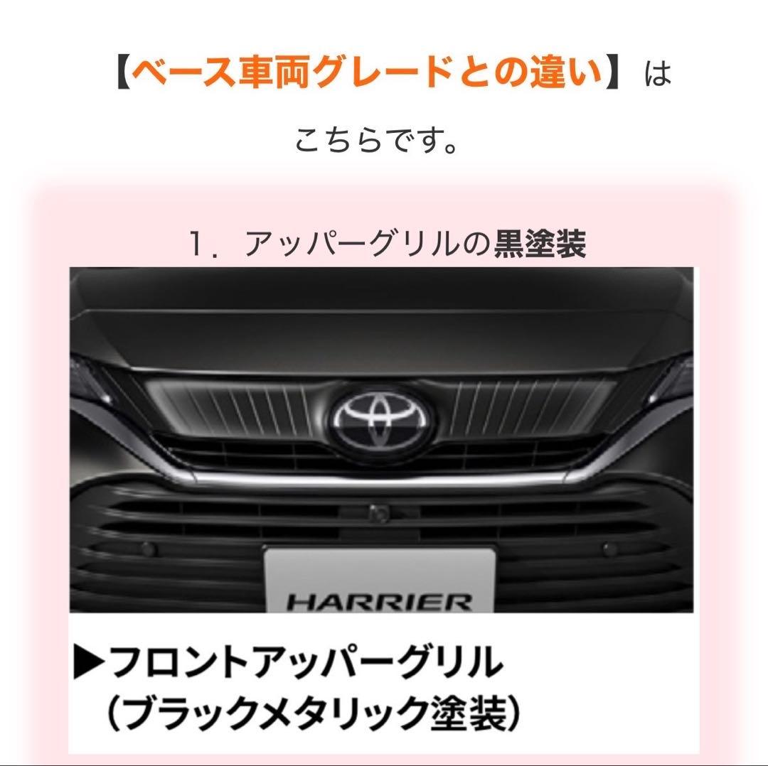 C*N様 【非売品・新車外し】トヨタ ハリアー フロントアップグリル ブラックメ