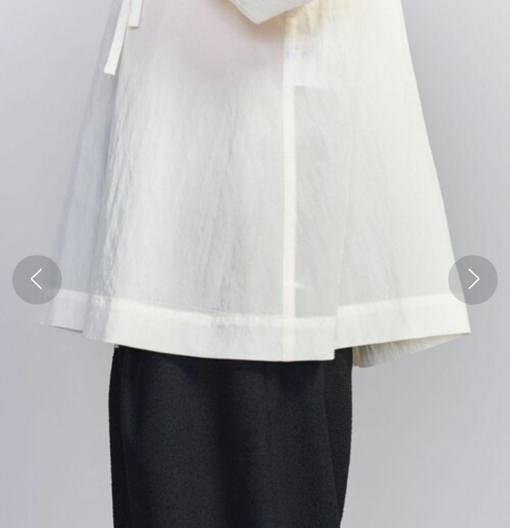 BEAUTY&YOUTH キュプラ リボンタイノーカラーブラウス