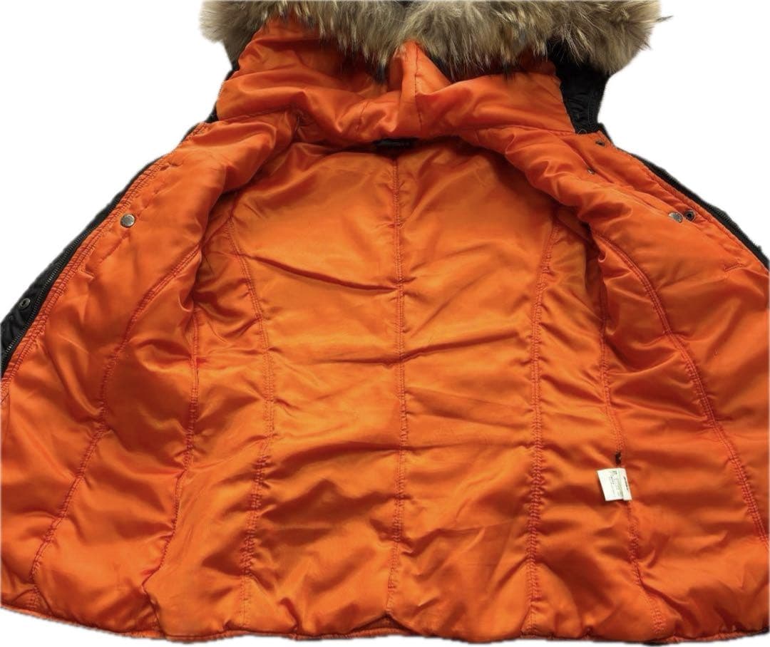 avirex fireman military fur coat ブラック S