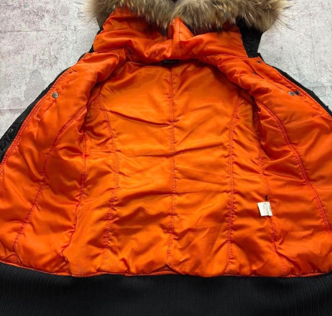 avirex fireman military fur coat ブラック S