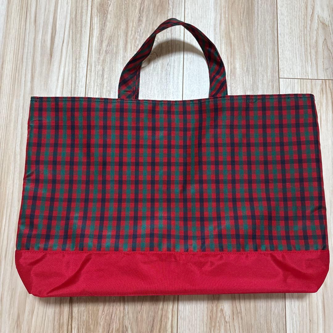 ファミリア　familiar レッスンバッグ　赤チェック