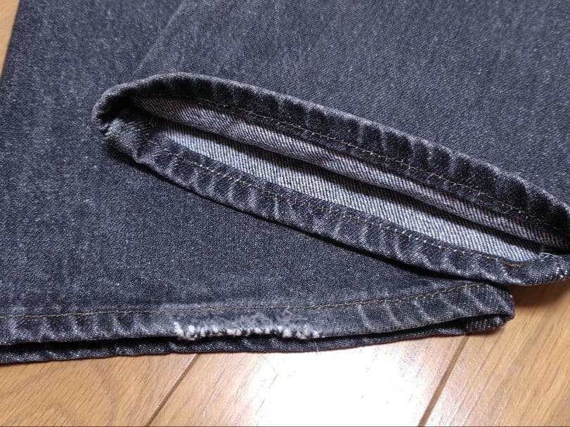 90s 501 先染め w31 ブラック デニム リーバイス