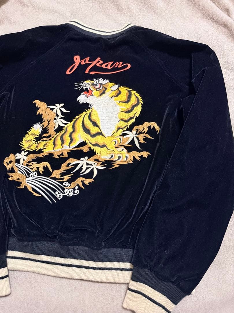 未使用近 別珍 NON STOCK 虎 鷹 日本限定 スカジャン vintage