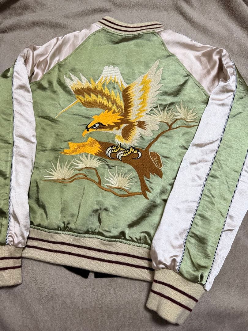 未使用近 別珍 NON STOCK 虎 鷹 日本限定 スカジャン vintage