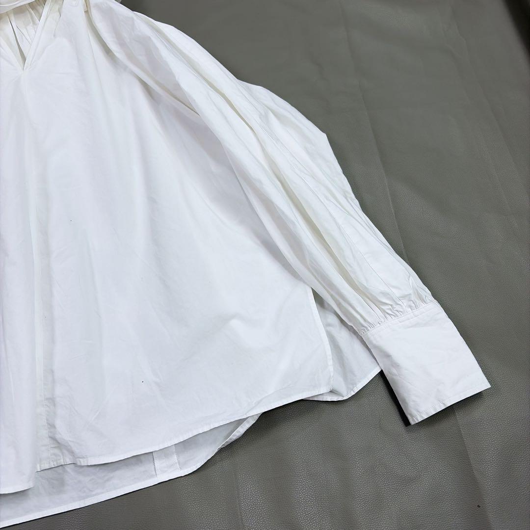 Whim Gazette ウィムガゼット ボウタイドルマンブラウス ホワイト Ｆ