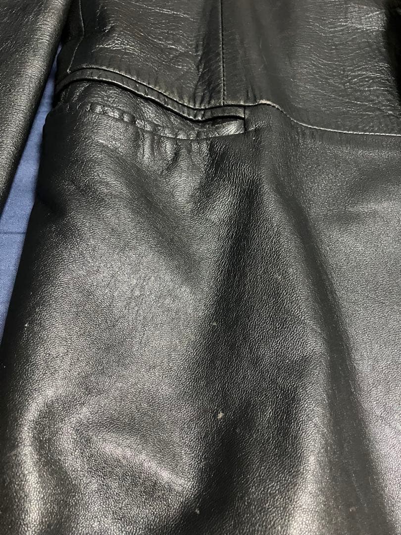 emporio armani 90s ラムレザーテーラードジャケット