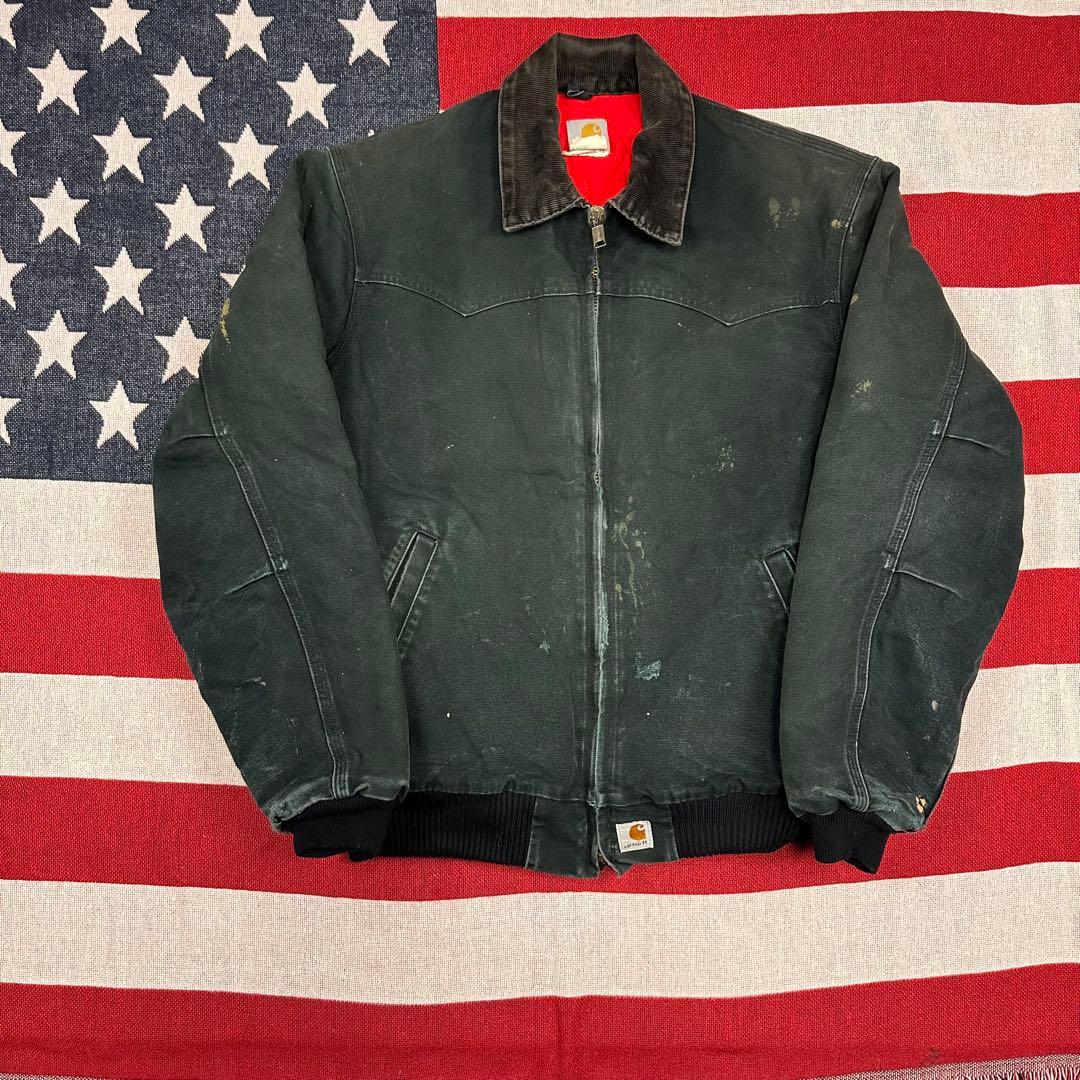 鬼雰囲気 ボロ カーハートJ13 BLK サンタフェジャケット ブラック 短丈