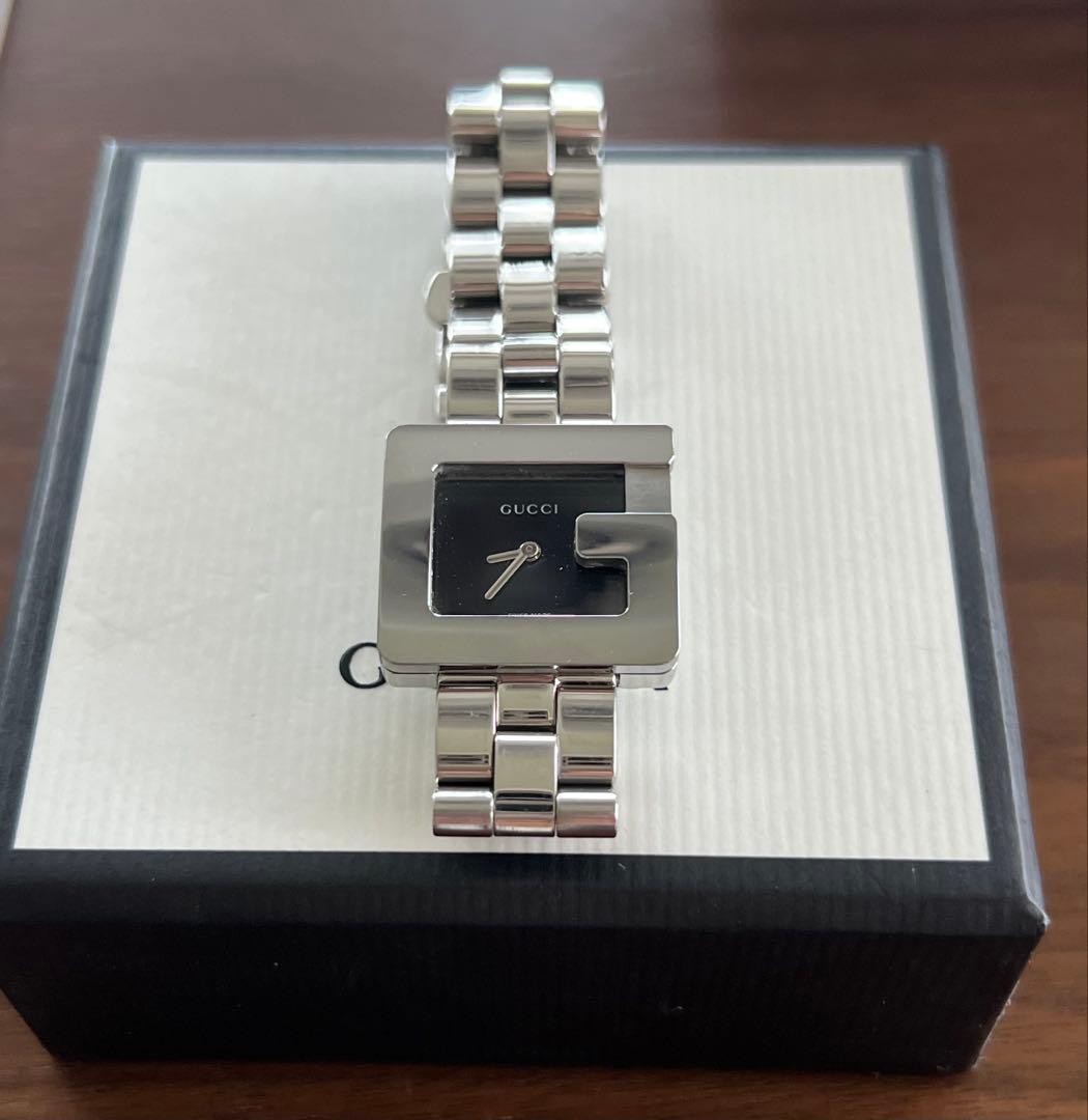 [お値下げ] GUCCI シルバー スクエアフェイス 時計