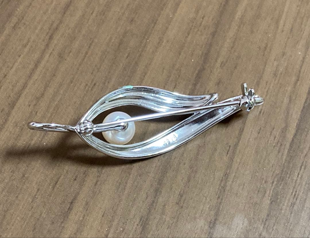 TASAKI シルバー 真珠 ブローチ