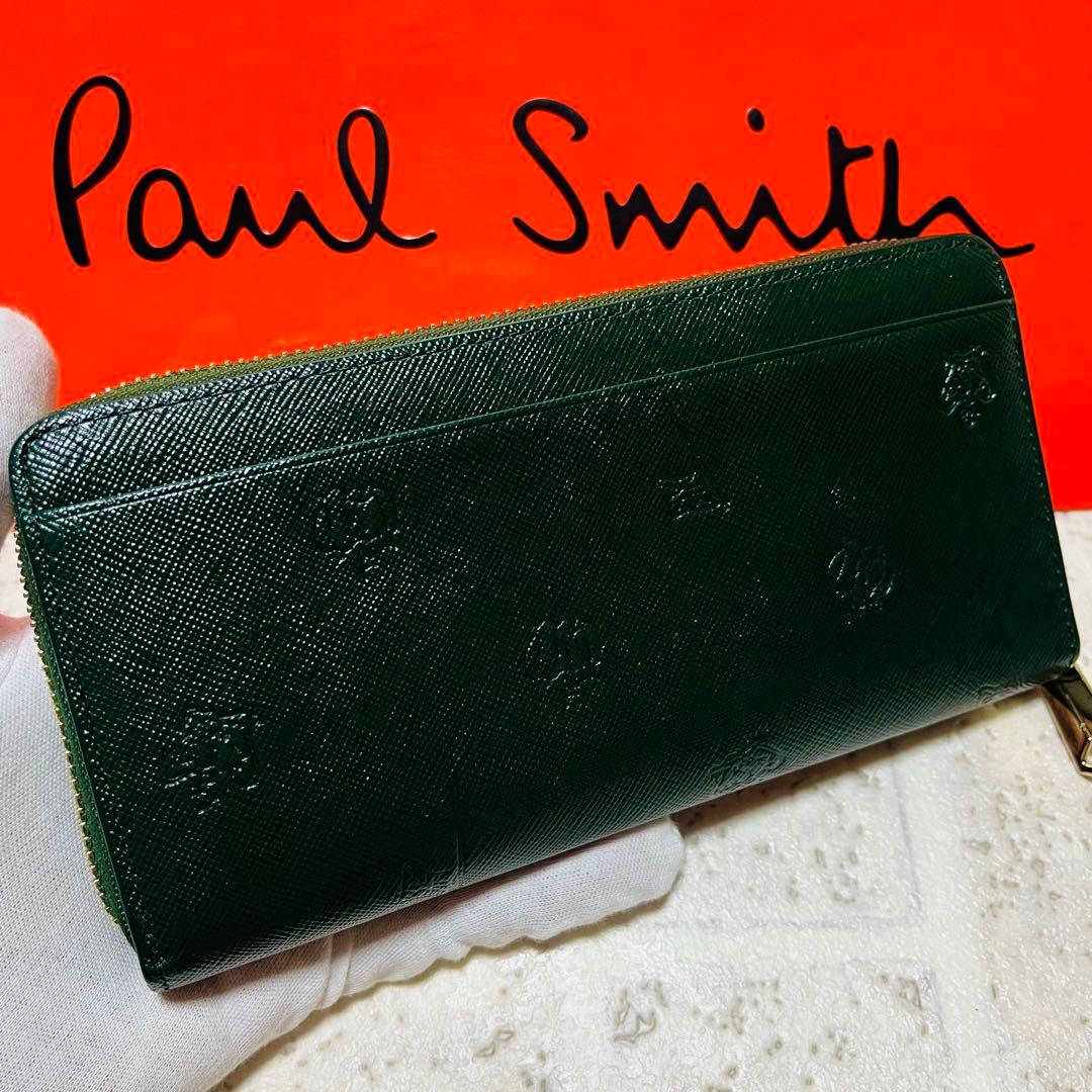 ほぼ未使用 新作 ポールスミス ポールドローイング ギャラ付き 長財布 9224