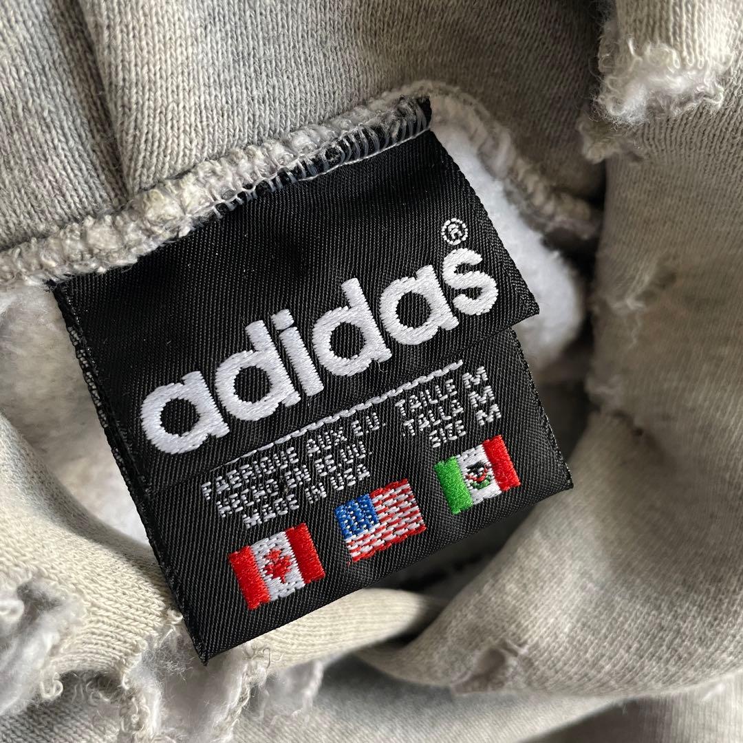 80's adidas万国旗タグ”ロゴ“USA製”肉厚“hoodie sweat