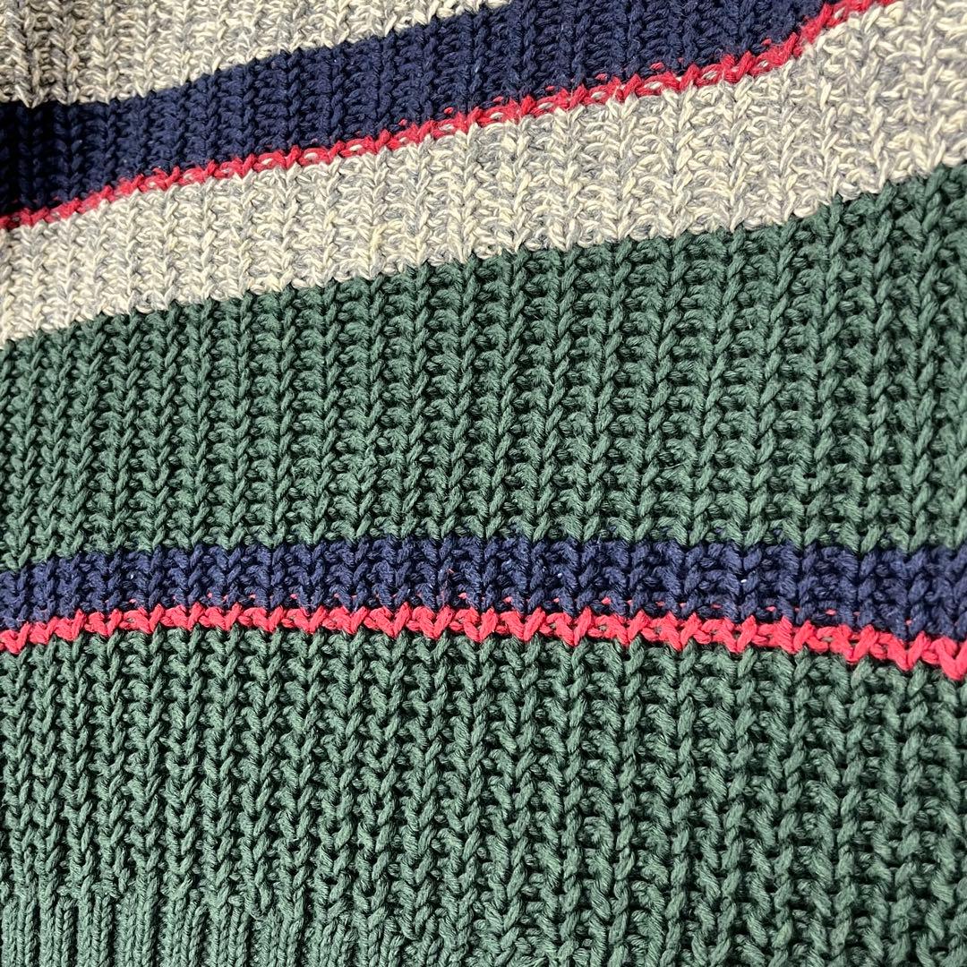 90s Polo Ralph Lauren コットンニットセーター リネン混 L