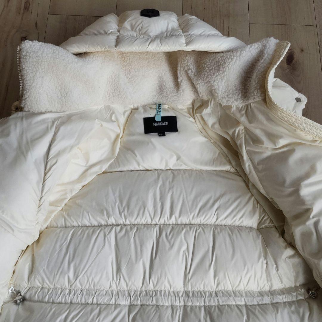 MACKAGE EDANA-TD ボア ダウンジャケット ホワイト XXS