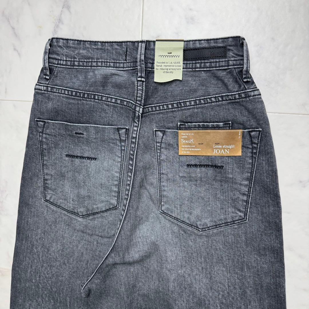 【新品タグ付き】 YANUK JOAN ハイウエストワイドストレートデニム 23