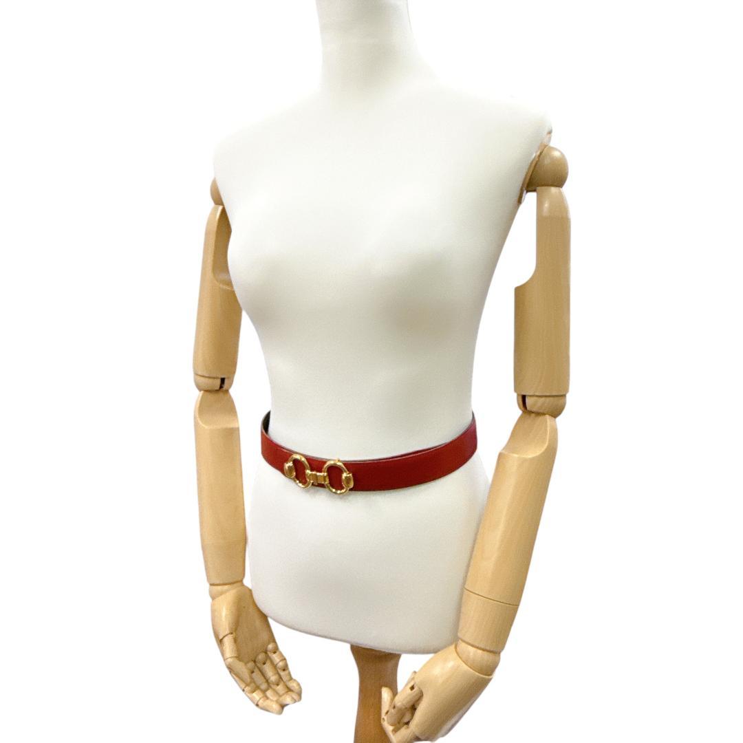 希少　HERMES エルメス ホースビット ベルト Z刻印 レザー レッド
