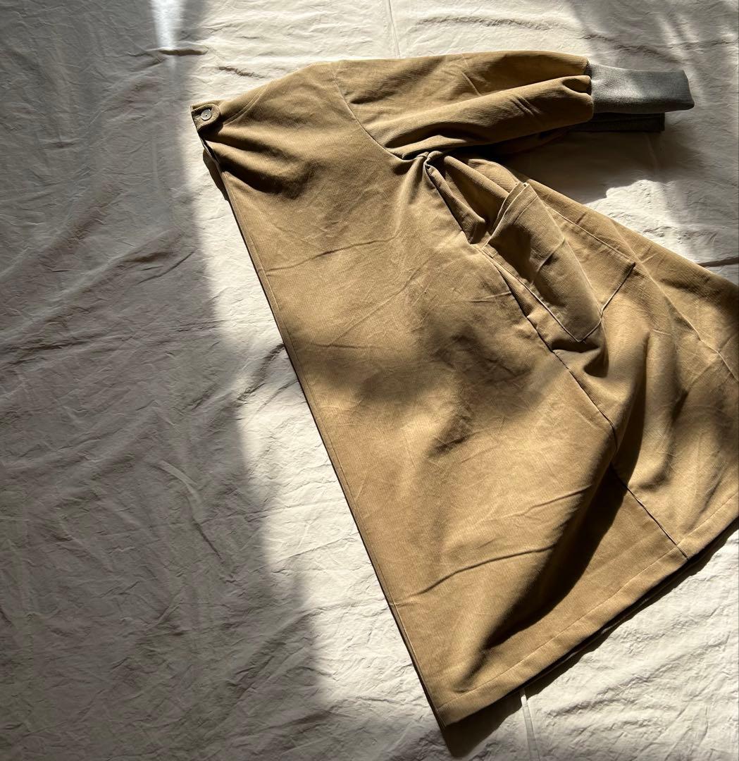 【さくらページ】シャツコーデュロイ＊アウター系かっぽう着ワンピース