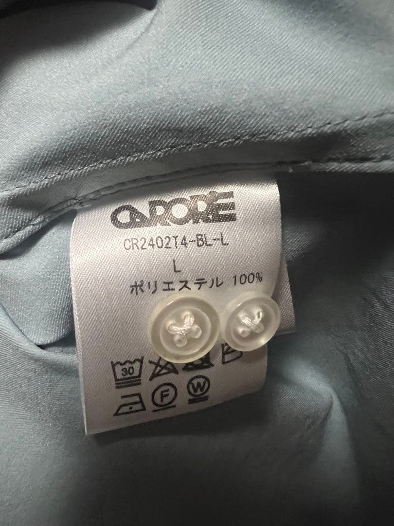 carorie CLEAN TECH TWILL SHIRT 水色　Lサイズ