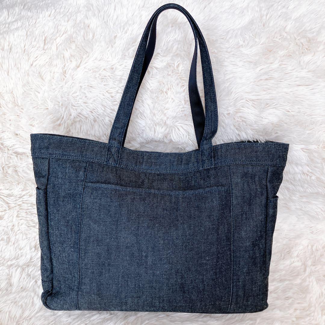 新品タグ付き LEXUS レクサス デニム レザー トートバッグ 大容量