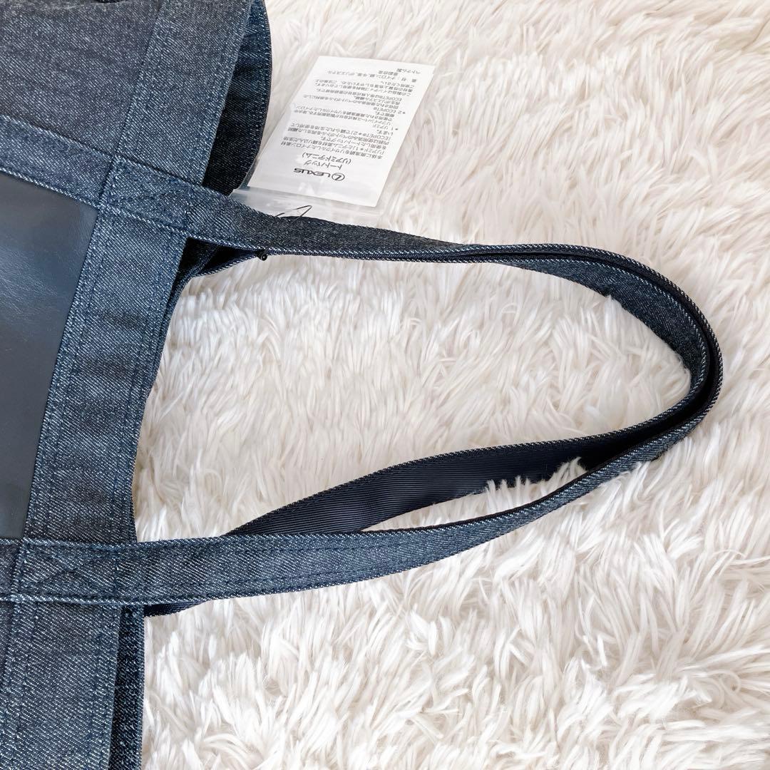 新品タグ付き LEXUS レクサス デニム レザー トートバッグ 大容量