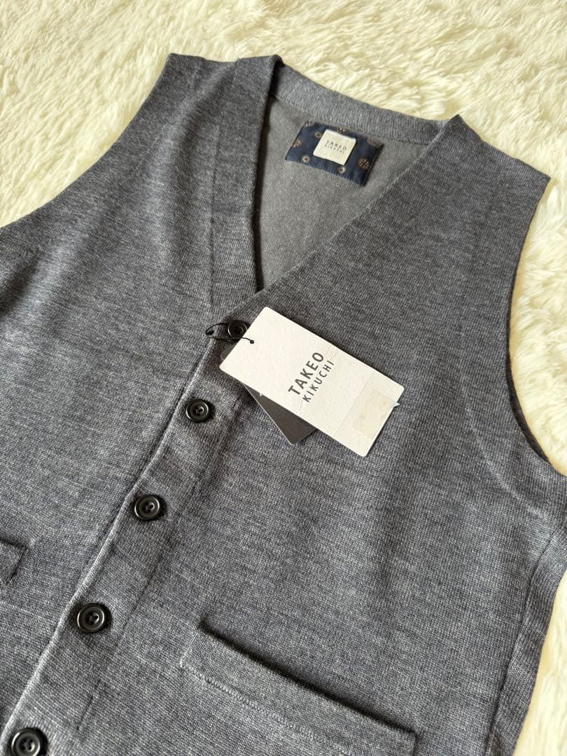 タケオキクチ⭐️ アンチピリング ニット ジレ ベスト M