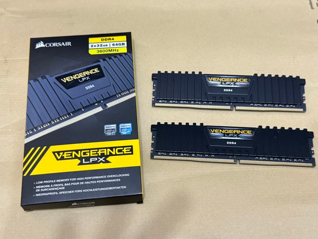 CORSAIR 64GB（32×2枚）DDR4-3600MHz C18